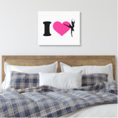 Toile J'adore ballerine de ballet (Insitu(Chambre))