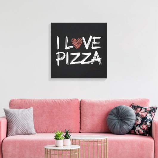 Toile J'adore la pizza (Insitu(Salon))