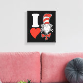 Toile J'adore le Chat dans le Chapeau (Insitu(Salon))