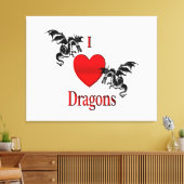 Toile J'adore les dragons (Insitu(Salon))