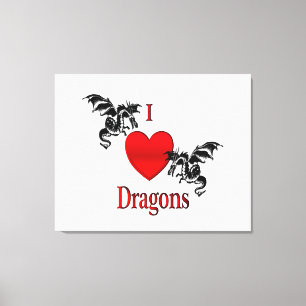 Toile J'adore les dragons