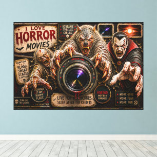 Toile J'adore les films d'horreur