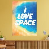 Toile J'adore l'espace (Insitu(Salon))