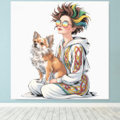 Toile j'adore mon chihuahua (Insitu (Plancher de Bois))