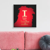 TOILE J'ADORE MON COLLIE FRONTALIER (Insitu(Salon))