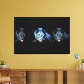 Toile Jaguar - Canvas enrobée de chatte à panthère noire (Insitu(Salon))