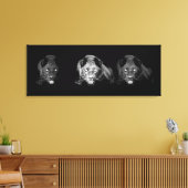 Toile Jaguar Noir & Blanc Enveloppée (Insitu(Salon))