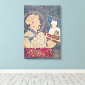 Toile Jahangir tenant un portrait de l'empereur Akbar (Insitu (Plancher de Bois))