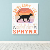 Toile J'ai des plans avec mon chat Sphynx (Insitu (Plancher de Bois))