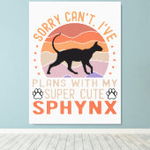 Toile J'ai des plans avec mon chat Sphynx (Insitu (Plancher de Bois))