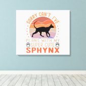 Toile J'ai des plans avec mon chat Sphynx (Insitu (Plancher de Bois))