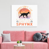 Toile J'ai des plans avec mon chat Sphynx (Insitu(Salon))