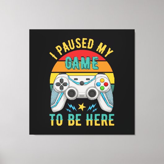 Toile j'ai mis mon jeu en pause (Recto)