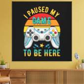 Toile j'ai mis mon jeu en pause (Insitu(Salon))