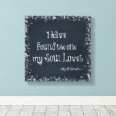 Toile J'ai trouvé celui que mon âme aime la Bible Verse (Insitu (Plancher de Bois))