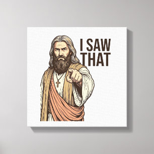 Toile J'ai vu ce pointage religieux vintage gravure Sh