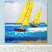 Toile "J'ai vu trois bateaux" (Insitu (Plancher de Bois))