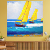 Toile "J'ai vu trois bateaux" (Insitu(Salon))