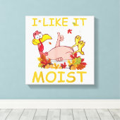 Toile J'aime ça humide drôle dinde comme dîner Thanksgiv (Insitu (Plancher de Bois))
