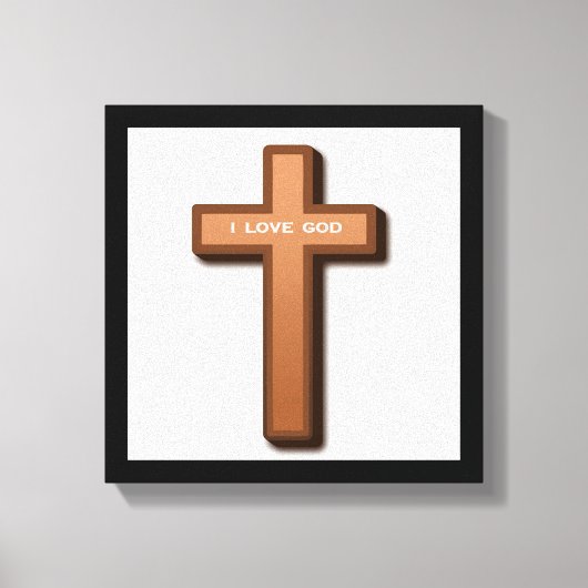 TOILE "J'AIME DIEU" CROIX (Recto)