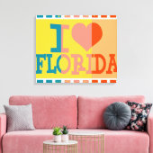 Toile J'aime Floride - Pop art 2 (Insitu(Salon))