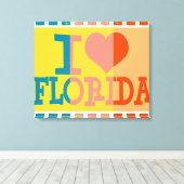 Toile J'aime Floride - Pop art 2 (Insitu (Plancher de Bois))