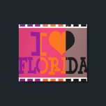 Toile J'aime Floride - Pop art 3<br><div class="desc">J'aime Floride - Pop art</div>