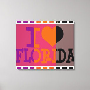 Toile J'aime Floride - Pop art 3