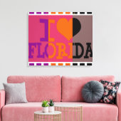 Toile J'aime Floride - Pop art 3 (Insitu(Salon))