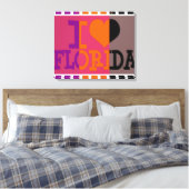 Toile J'aime Floride - Pop art 3 (Insitu(Chambre))