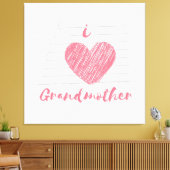 Toile j'aime grand-mère (Insitu(Salon))