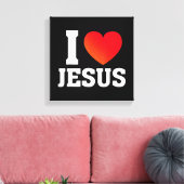 Toile J'aime Jésus (Insitu(Salon))