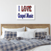TOILE J'AIME LA MUSIQUE DE L'ÉVANGILE (Insitu(Chambre))