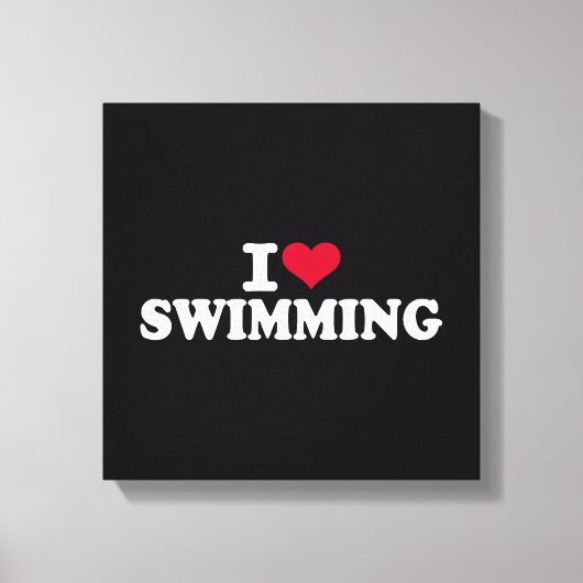 Toile J'aime la natation (Recto)