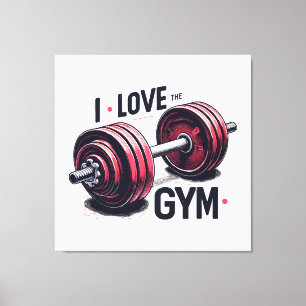 Toile J'aime la salle de sport