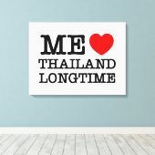 TOILE J'AIME LA THAÏLANDE LONGTEMPS (Insitu (Plancher de Bois))