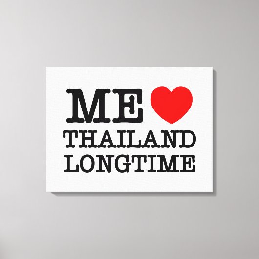 TOILE J'AIME LA THAÏLANDE LONGTEMPS (Recto)