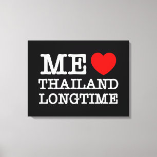 TOILE J'AIME LA THAÏLANDE LONGTEMPS