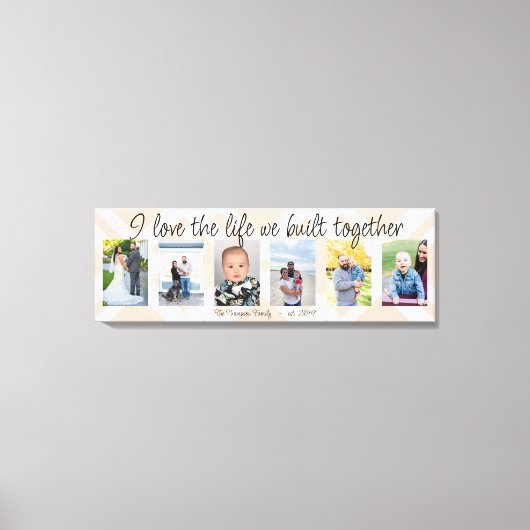 Toile J'aime la vie que nous avons construite ensemble 6 (Recto)