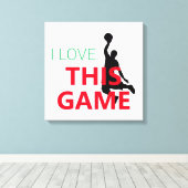 Toile J'Aime Le Jeu De Basketball (Insitu (Plancher de Bois))