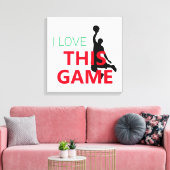 Toile J'Aime Le Jeu De Basketball (Insitu(Salon))