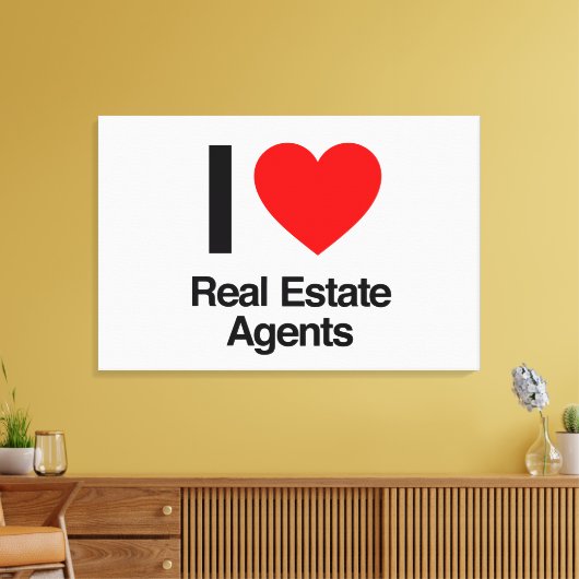 Toile j'aime les agents immobiliers (Insitu(Salon))