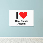 Toile j'aime les agents immobiliers (Insitu (Plancher de Bois))