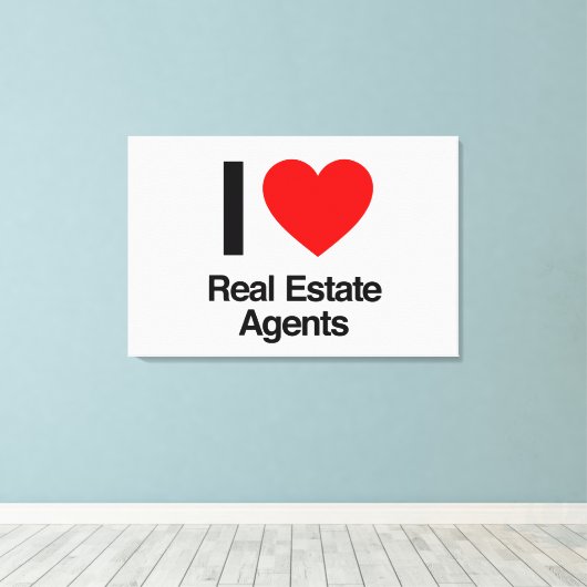 Toile j'aime les agents immobiliers (Insitu (Plancher de Bois))