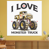 Toile J'aime les camions monstres (Insitu(Salon))
