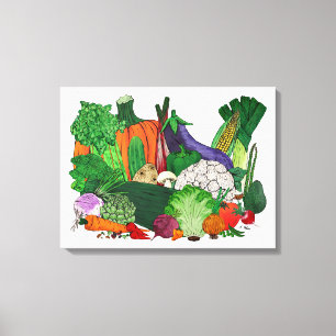 Toile J'aime les légumes
