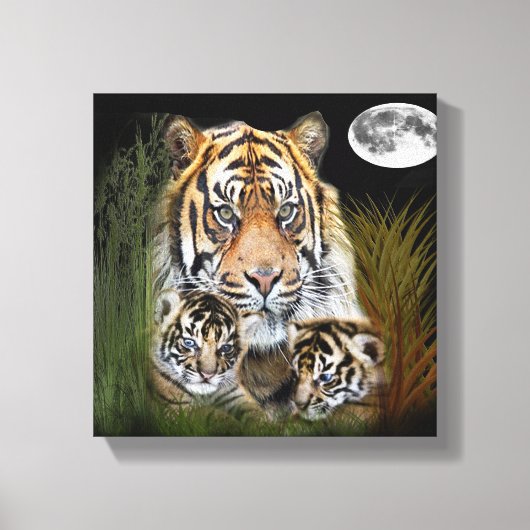 Toile J'aime les tigres (Recto)