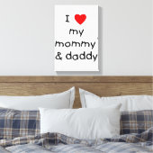 Toile J'Aime Ma Maman Et Mon Papa (Insitu(Chambre))
