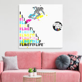 Toile "J'aime ma vie" Skatebaording Canvas (Insitu(Salon))
