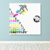 Toile "J'aime ma vie" Skatebaording Canvas (Insitu (Plancher de Bois))